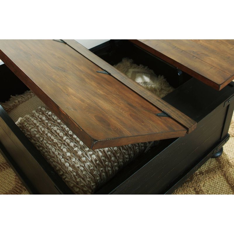 Valebeck Square Lift Top Cocktail Table Black/Brown - Signature Design by Ashley, 4 of 8