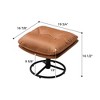 EUREKA ERGONOMIC Camden, Tufted Upholstered Ottoman,19.69" W x 16.93" D x 16.54" H,Brown - 4 of 4