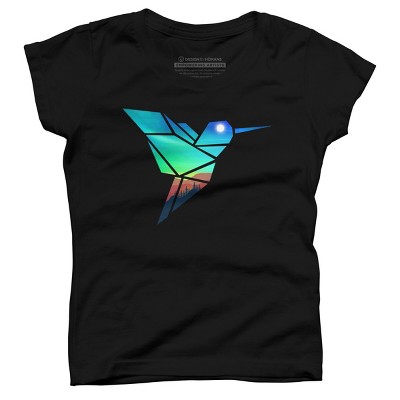 Girl's Design By Humans Nature Sparrow By clingcling T-Shirt