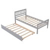 Bellemave Twin Bed with Trundle, Platform Bed Frame with Headboard and Footboard, for Bedroom Small Living Space,No Box Spring Needed,Grey - 4 of 4