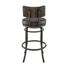 PAGED Swivel Bar Stools Faux Leather Counter Stools with Footrest, Island Chairs for Home Pub - 4 of 4