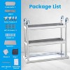 3-Tier Stainless Steel Table, 18x36x34 Inch, 2 Undershelves & Gloves, Commercial Workstation for Kitchen, Laundry, Garage - 4 of 4