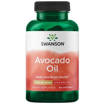 Swanson Avocado Oil made with Organic Avocado Oil 1 g 60 Sgels.