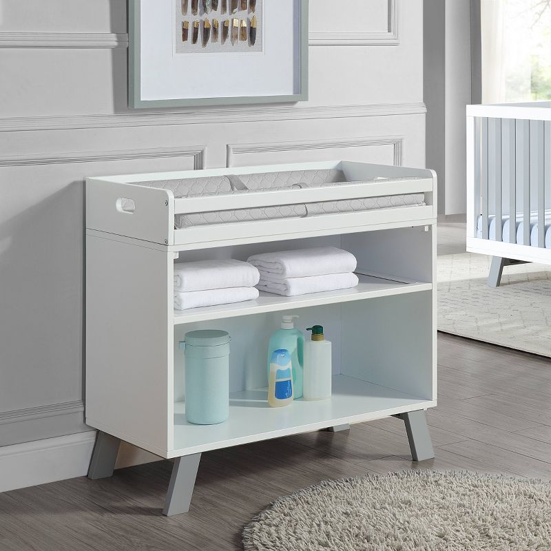 Suite Bebe Livia Changing Table - White/Gray, 6 of 8