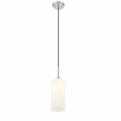 Monty 17" Brushed Nickel and Glass LED Pendant Light