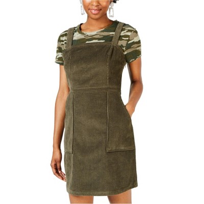 Common Stitch Womens 2-Piece Overall Dress, Green, Medium