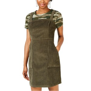 Common Stitch Womens 2-Piece Overall Dress, Green, Medium - 1 of 1