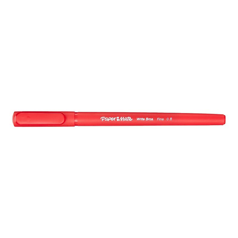 Paper Mate Write Bros. Ballpoint Pens Fine Point Red Ink 12/Pack (3371131), 4 of 5