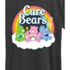 Women's - Care Bears - Trio Sitting On Clouds and Rainbow with Logo Short Sleeve Graphic T-Shirt - 2 of 4