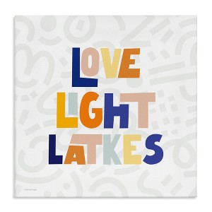 Stupell Industries Love Light Latkes Casual Hanukkah Canvas Art - 1 of 4