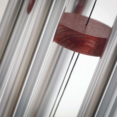 Art Deco Tulip Wind Chime with Metal Tubes, 26"