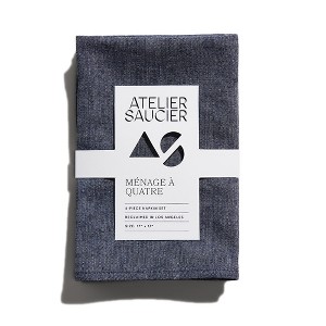 Atelier Saucier Japanese Chambray Napkins, Set of 4 - 1 of 4