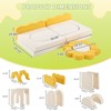 Angel Sar 12-Piece Modular Kids Sofa Set, All-Sponge Construction with Yellow & White Colorblock Corduroy, Free-Combination Play Furniture - 3 of 4