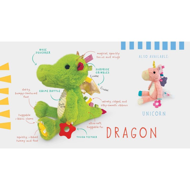 Make Believe Ideas Sensory Snuggables Plush Stuffed Animal - Dragon, 6 of 9