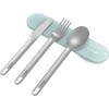 Bentgo Stainless Steel Reusable 3pc Travel Utensil Set with Carrying Case - 3 of 4