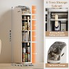 Garvee Slim Rolling Bathroom Storage Cabinet with 4 Drawers and Tissue Box Plastic Waterproof Tower Cart for Small Spaces - 2 of 4