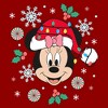 Womens Minnie Mouse Christmas Snowflakes and Ornaments T Shirt - 2 of 4