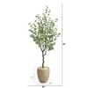 Nearly Natural 5-ft Eucalyptus Artificial Tree in Sandstone Planter - 2 of 4