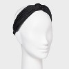Satin Top Knot Headband - A New Day™ Black - 2 of 3