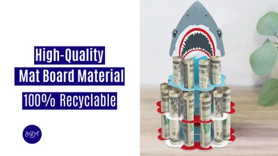 Big Dot Of Happiness Shark Zone Cash Cake - DIY Money Holder For Shark Birthday Party, Holds 20 Bills, Gift & Decoration - View #6