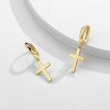 Gold Dangle Drop Hoop Earrings for Women Men Gold Plated Dainty Earrings Hypoallergenic Star Cross Huggie Hoops Jewelry for Everyday Wear - 4 of 4