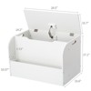 Kids Wooden Toy Box with Front Bookshelf and Safety Hinges, Storage Organizer for Boys and Girls Home Playroom - 3 of 4