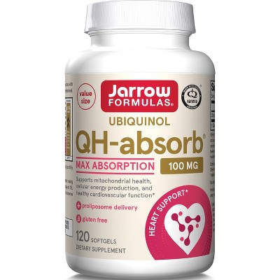 Jarrow Formulas, Inc. Ubiquinol Qh-absorb 100 mg 120 Softgels.