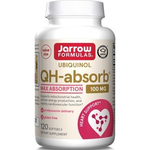 Jarrow Formulas, Inc. Ubiquinol Qh-absorb 100 mg 120 Softgels. - 1 of 2