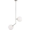 Elegant Lighting Ryland 2 light Chrome and Frosted White glass pendant - 3 of 4