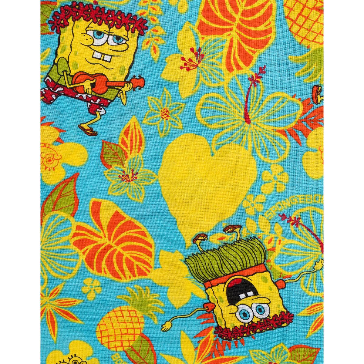 Nickelodeon SpongeBob SquarePants Hawaiian Matching Family Hawaiian Button Down Shirt Little Kid to Big Kid - thumbnail 5