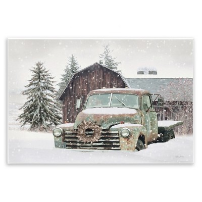 Stupell Industries Winter Rural Vintage Truck & Barn, 19" x 13"