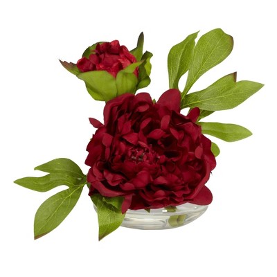 Charming Trio Peony 13" Outdoor Tabletop Arrangement Set