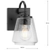 Progress Lighting Martenne 1-Light Vanity Light, Matte Black, Seeded Glass, Urban Industrial - 4 of 4