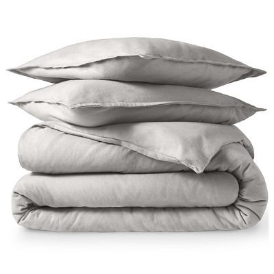 Cotton Flannel Duvet Cover & Sham Set by Bare Home