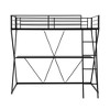 Whisen X-Shaped Twin Size Loft Bed with Desk, Ladder and Full-Length Guardrails - 4 of 4