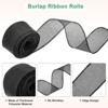 Unique Bargains Burlap Wired Edge Durable Thick Fabric Ribbons for DIY Crafts 1 Pc - 2 of 4