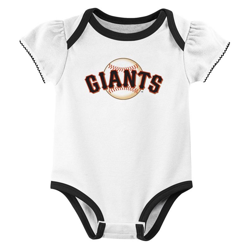 MLB San Francisco Giants Infant Girls&#39; 3pk Bodysuit, 2 of 5