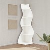 MAYEERTY 5-Tier Corner Shelf, Modern Wall Corner Bookshelf Bookcase - 3 of 4
