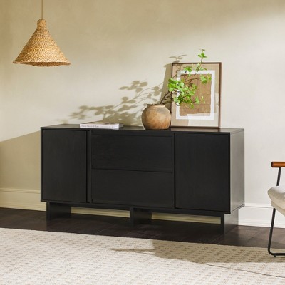 GDFStudio Sophy Modern Wood 63" Sideboard with Adjustable Shelf and Drawer