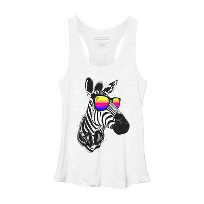 Women's Design By Humans Cool Zebra By clingcling Racerback Tank Top