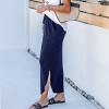 Women's Chic Drawstring Maxi Skirt with Side Slit - Cupshe - 2 of 4