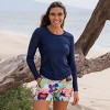 Calypsa Women's Chlorine Resistant Classic Fit Swim Shorts With Panty - 4 of 4