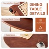 Syemin End Tables, Solid Wood Dining Table with Imitation Rattan for Dining Room Living Room Office, Brown, 42"*42"*29.5" - 3 of 4
