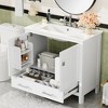NicBex 30/36/60/72"Bathroom Vanity Set with Ceramic Sink,2 Doors&1 Drawer,Multifunctional Storage Cabinet Combo,4" Faucet Hole(No Faucet) - 2 of 4