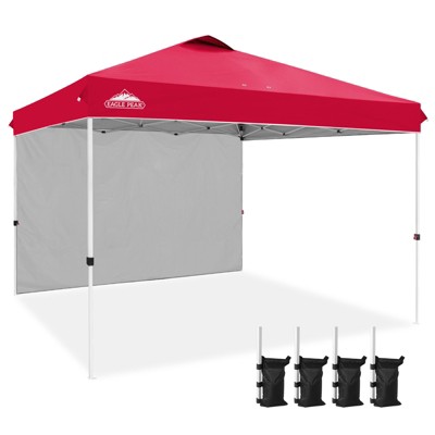 EAGLE PEAK 12x12ft Pop Up Canopy with One Sidewall, Easy Setup Event Instant Tent