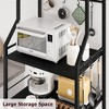 Kitchen Bakers Rack, Microwave Oven Stand with Large Wire Basket - 3 of 4