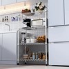 LunaLulinlk Kitchen Storage Chrome Plated 450 lb Steel Wire Storage Rack 3 Tier Miscellaneous Shelving Unit - 2 of 4