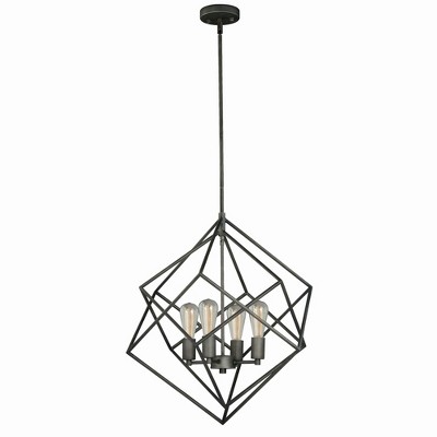 Vaxcel Rad 4 - Light Pendant in  Warm Pewter