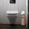 KTMBDW Freestanding Toilet Paper Holder with Storage – Holds 3 Spare Rolls, Easy Assembly, Rattan Finish, Space-Saving Bathroom Organize - 3 of 4