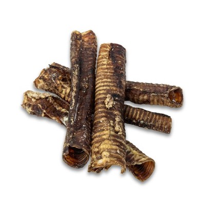 Country Living Beef Trachea Dog Treats - 100% Natural, High-Protein, Low-Fat Chews with Chondroitin for Joint Support – 6” (5-Pack)